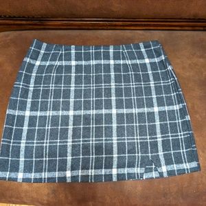 Pink Lily Flannel Plaid Mini Skirt